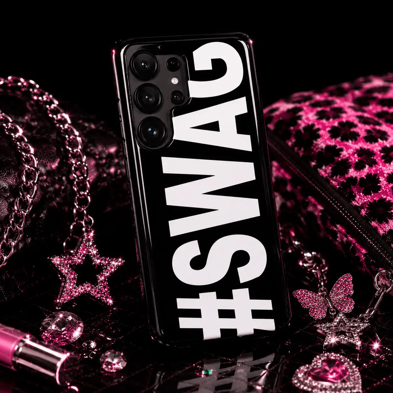 White #SWAG Samsung Case