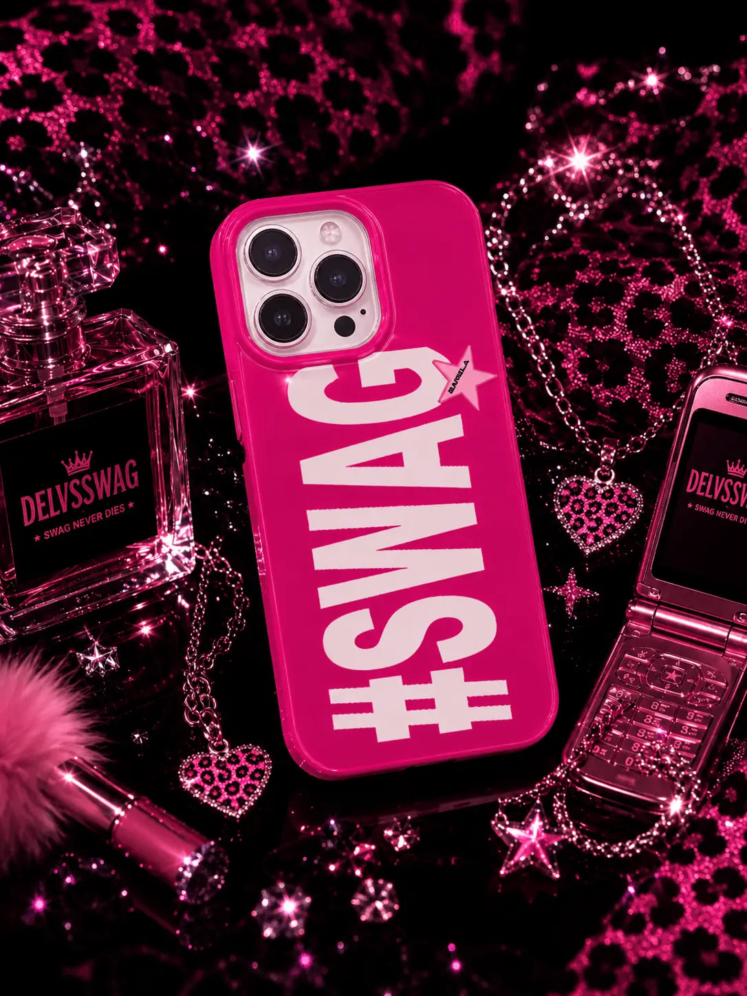 Hot Pink #SWAG ☆ Pink Star iPhone Case.