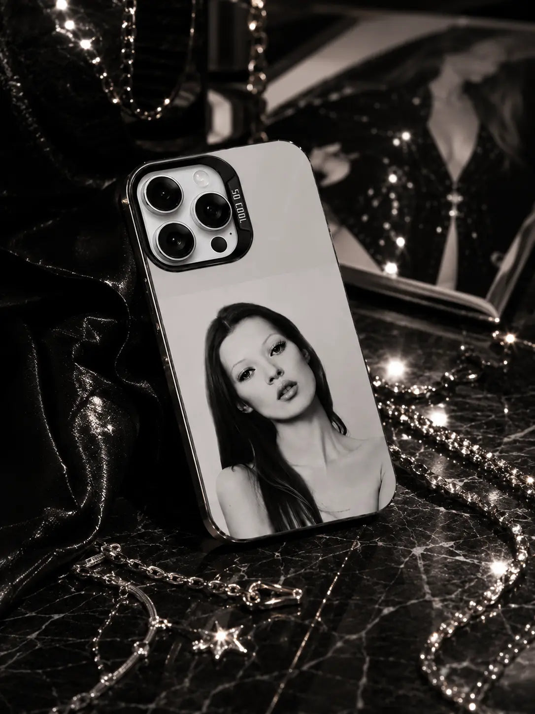 Kate Moss Model Off Duty iPhone Case.