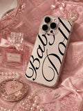 Baby Doll(Black) Coquette iPhone Case Transparent Cover.